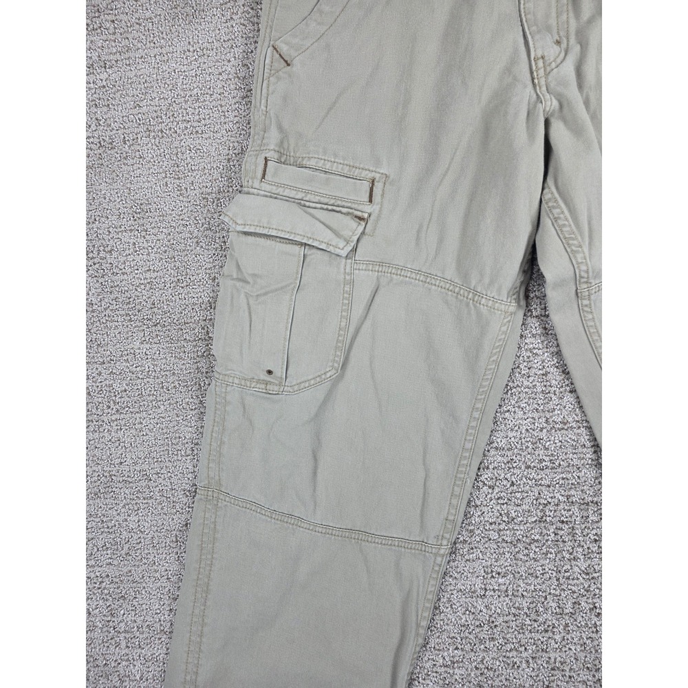Vtg Levis SilverTab Trooper Cargo Pants Mens 32x28 Khaki Tan Baggy Y2K Tactical - Picture 4 of 11